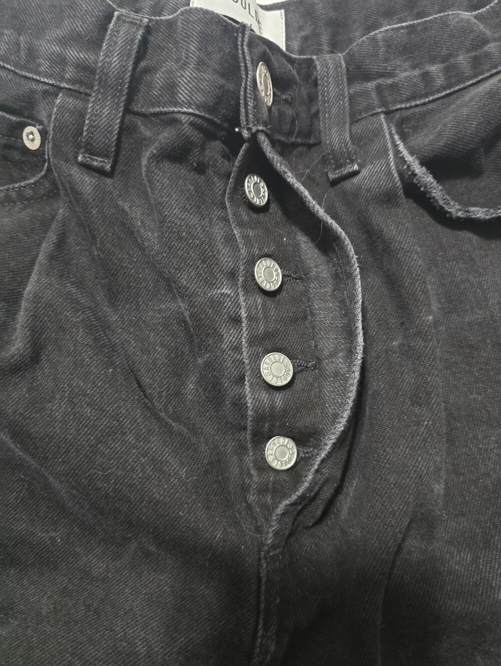 AGOLDE Rhoda Denim Shorts Front Button Fly Closure Size 26 - Picture 6 of 14